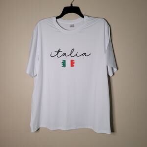 Italia Simple Love Italian Flag Heart T-Shirt - 3XL
